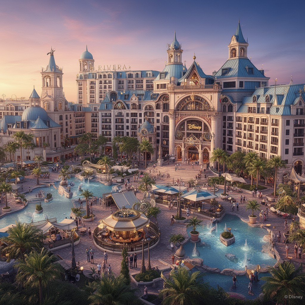 AI-generated illustration of Disney's Riviera Resort