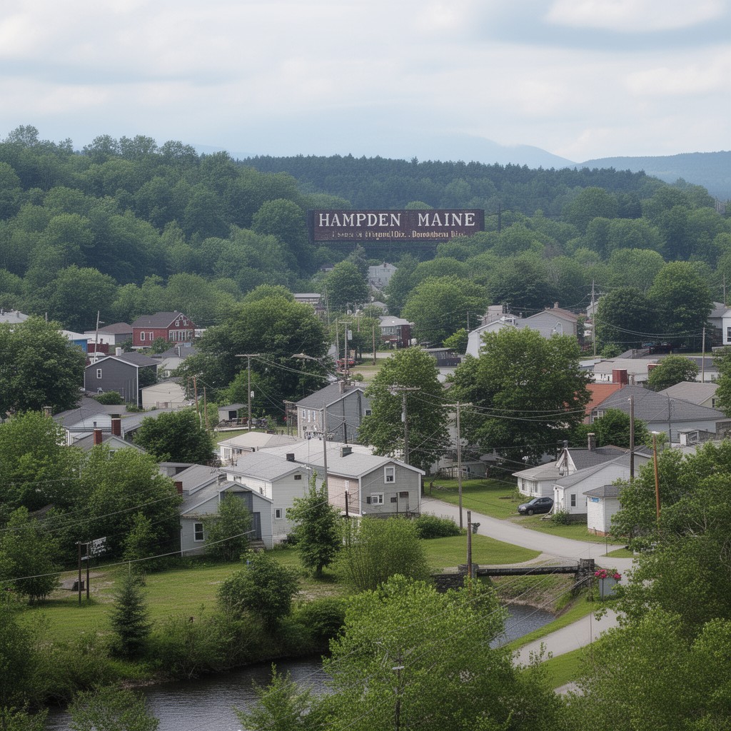 AI-generated illustration of Hampden, Maine