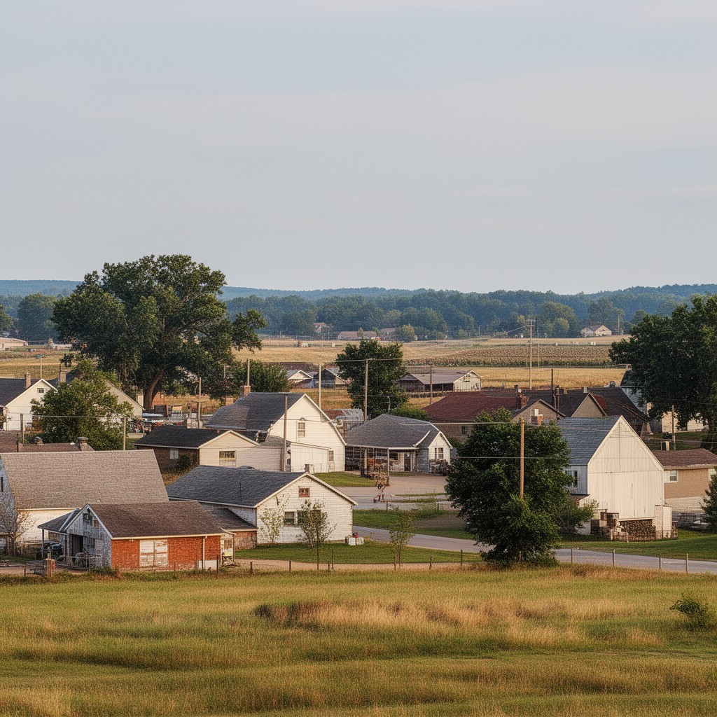 AI-generated illustration of Mechanicsville, Iowa