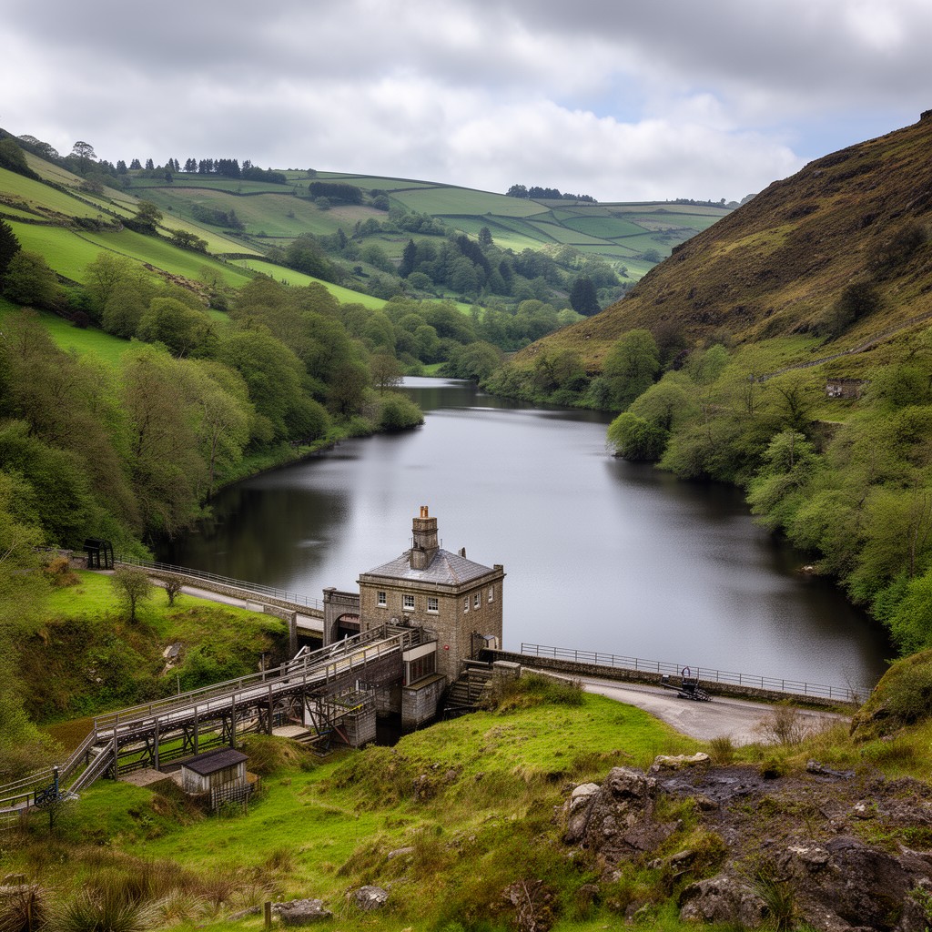 AI-generated illustration of River Vyrnwy