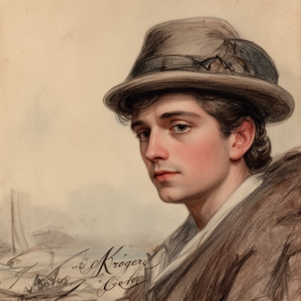 AI-generated illustration of Tonio Kröger