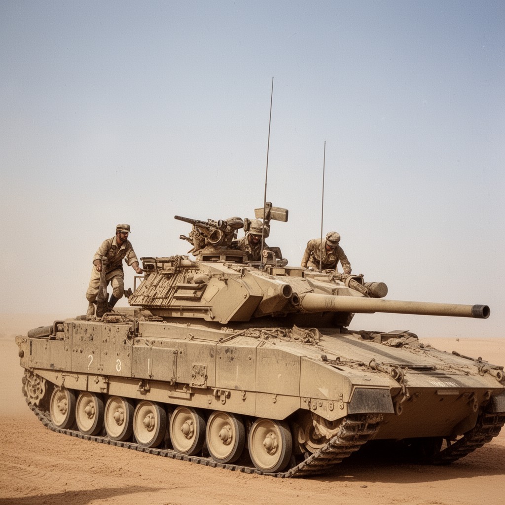 AI-generated illustration of Ariete Armoured Division