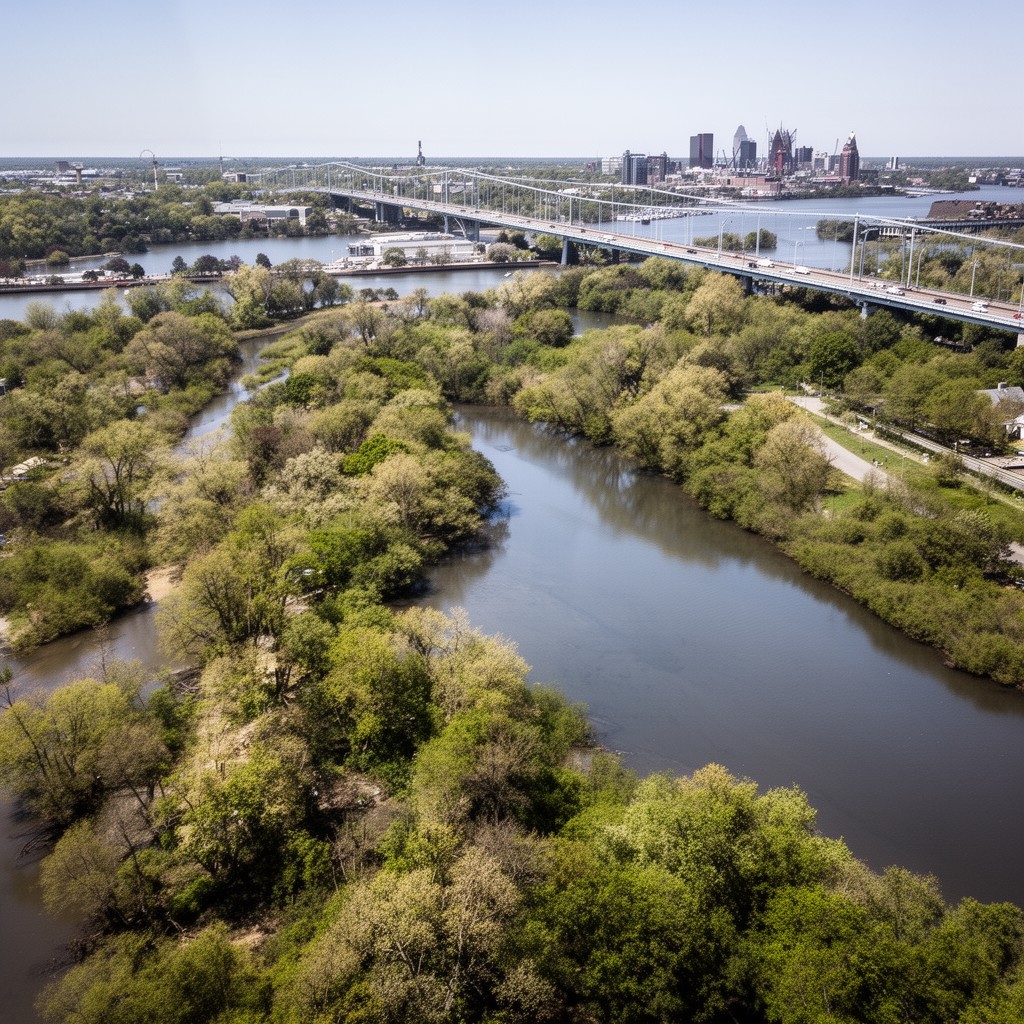AI-generated illustration of Raritan River