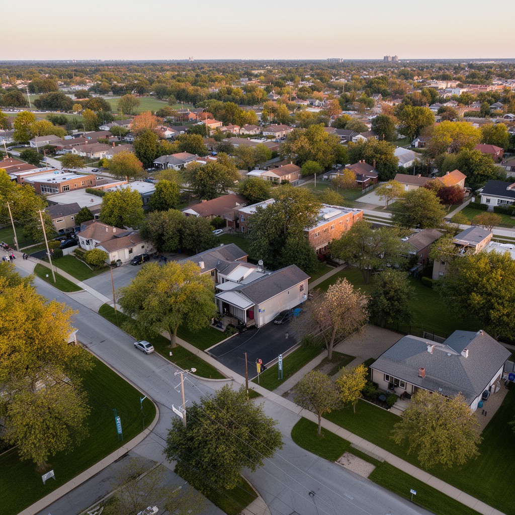 AI-generated illustration of Roselle, Illinois