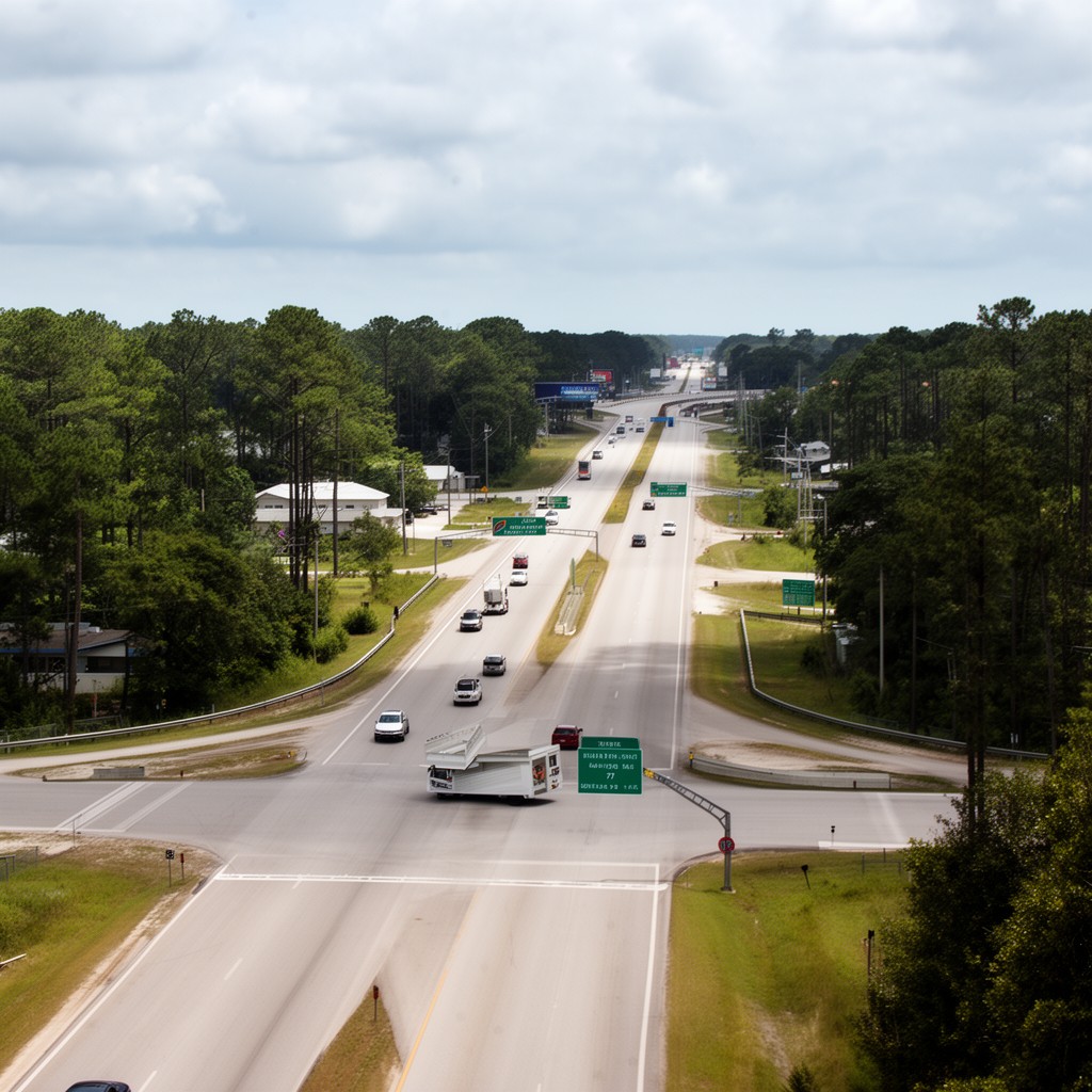 AI-generated illustration of State Road 77 in Panama City