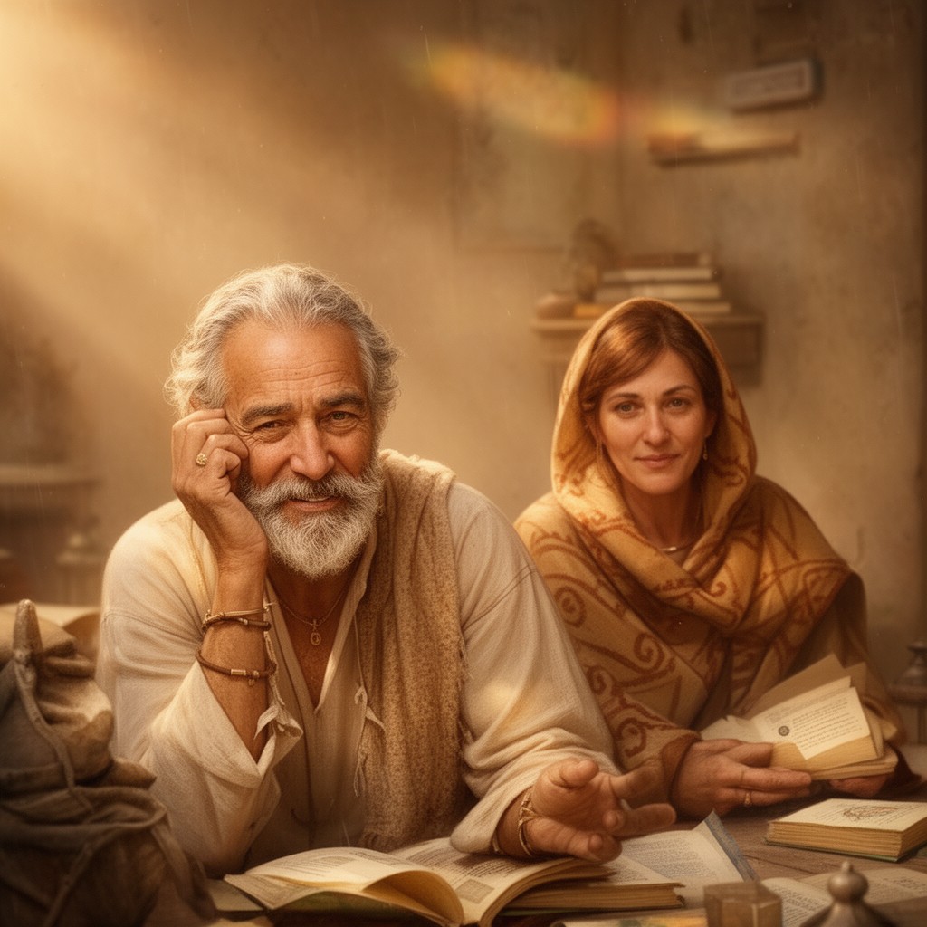 AI-generated illustration of Paulo Coelho