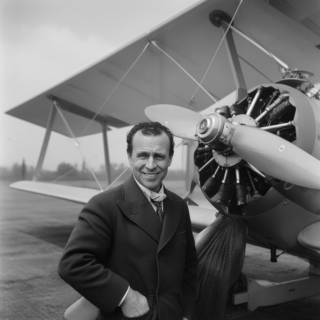 AI-generated illustration of Charles Lindbergh