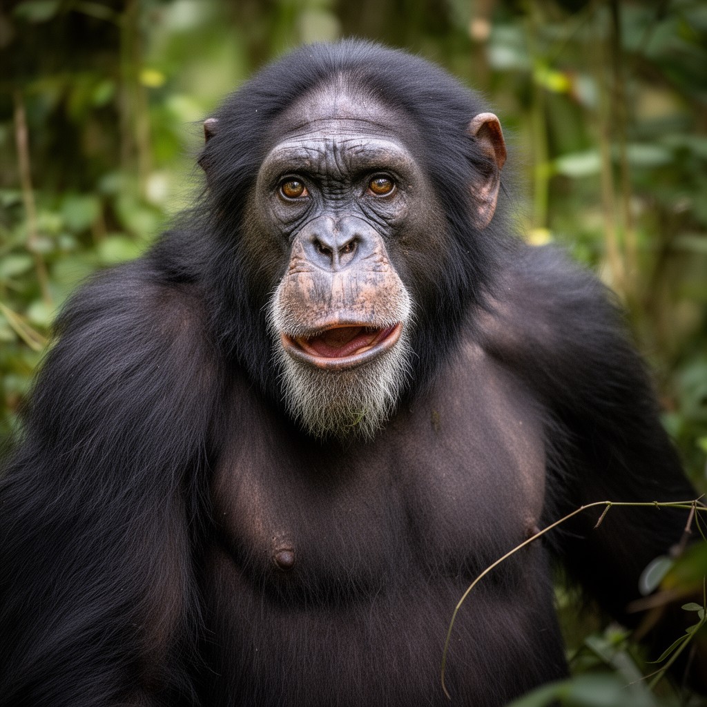 AI-generated illustration of Pan troglodytes