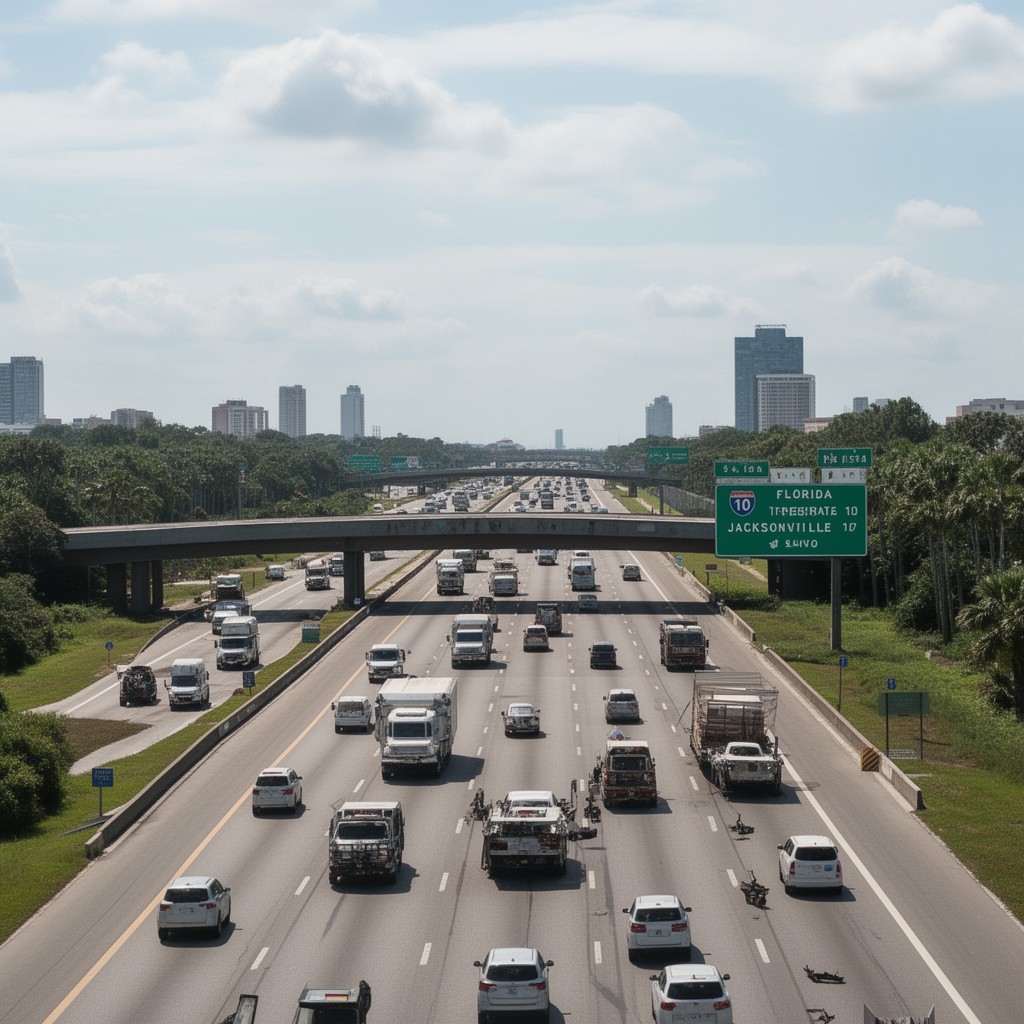 AI-generated illustration of Interstate 10 in Florida
