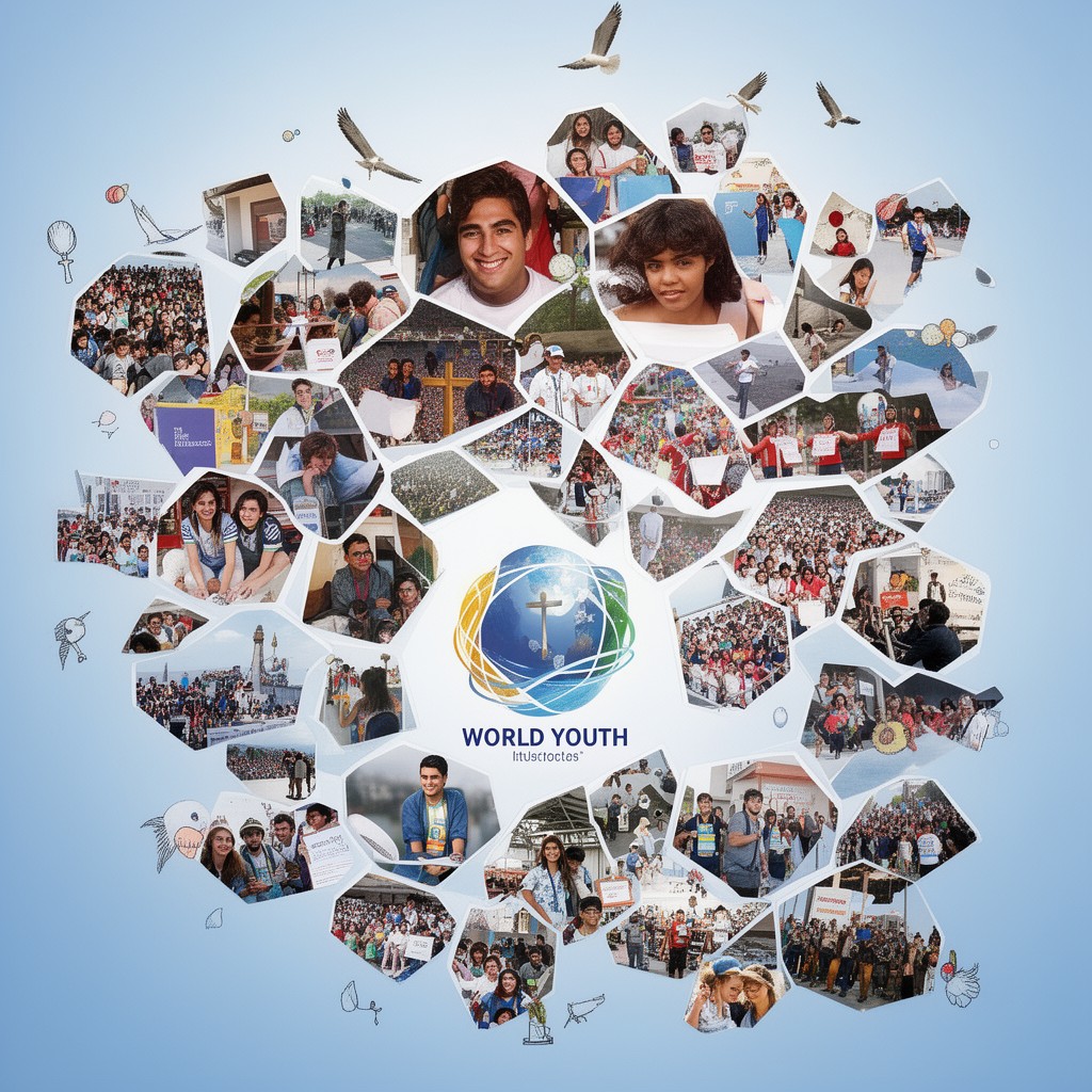 AI-generated illustration of World Youth Day initiatives