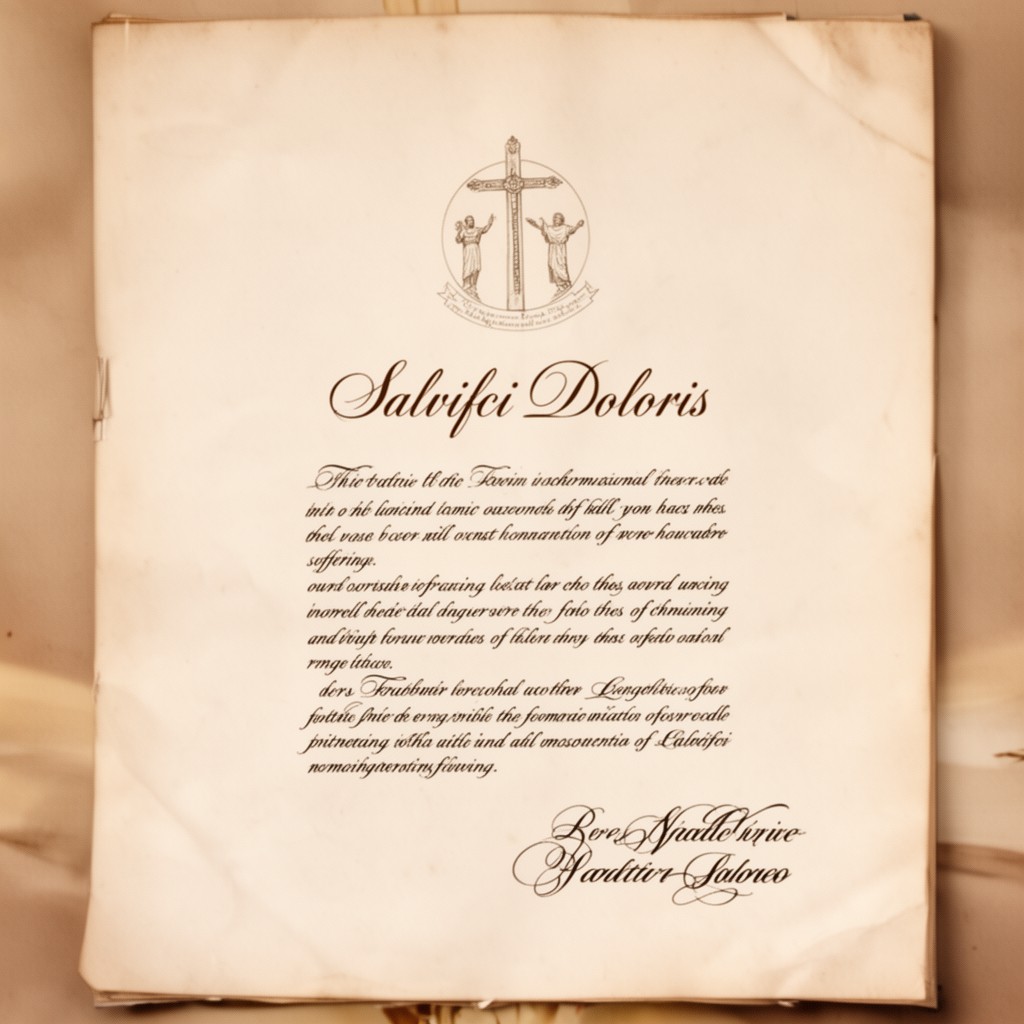 AI-generated illustration of apostolic letter Salvifici Doloris