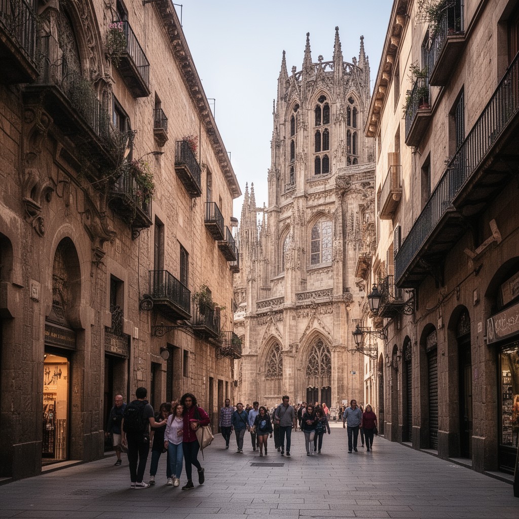 AI-generated illustration of Gothic Quarter
