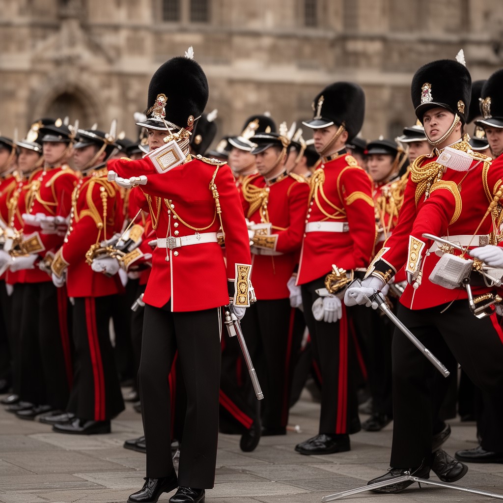 AI-generated illustration of Household Division of the British Army