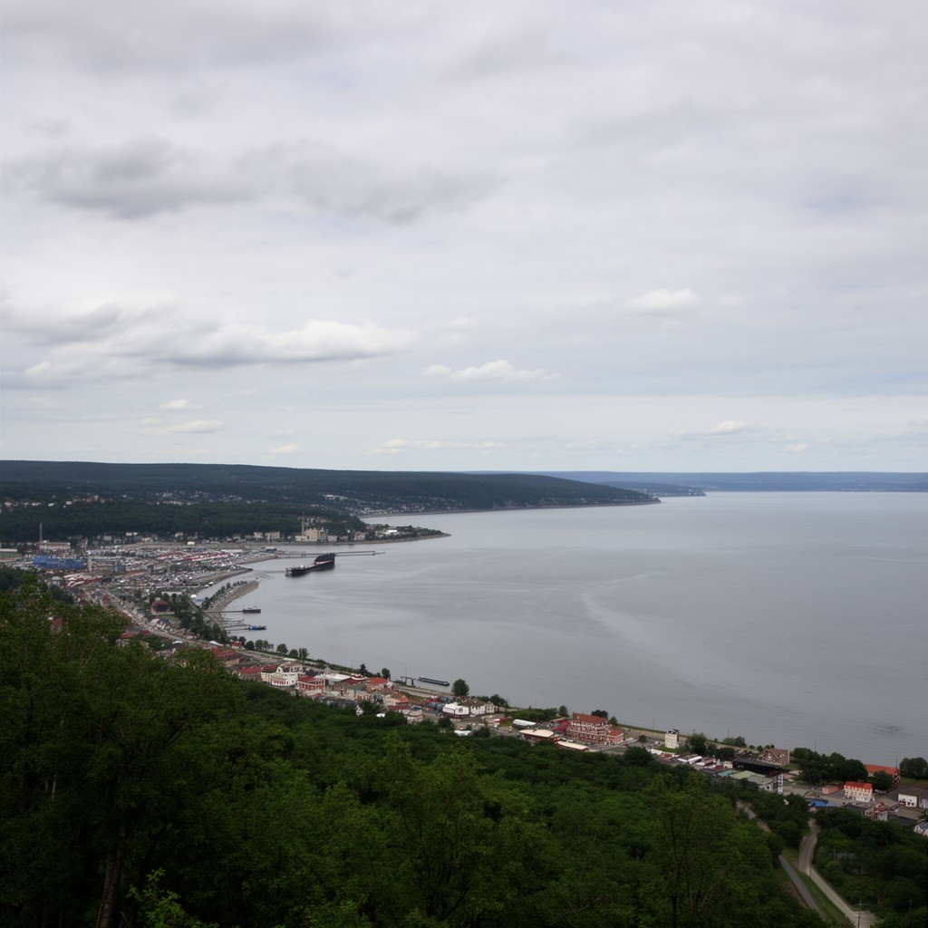 AI-generated illustration of north shore of the Saint Lawrence River