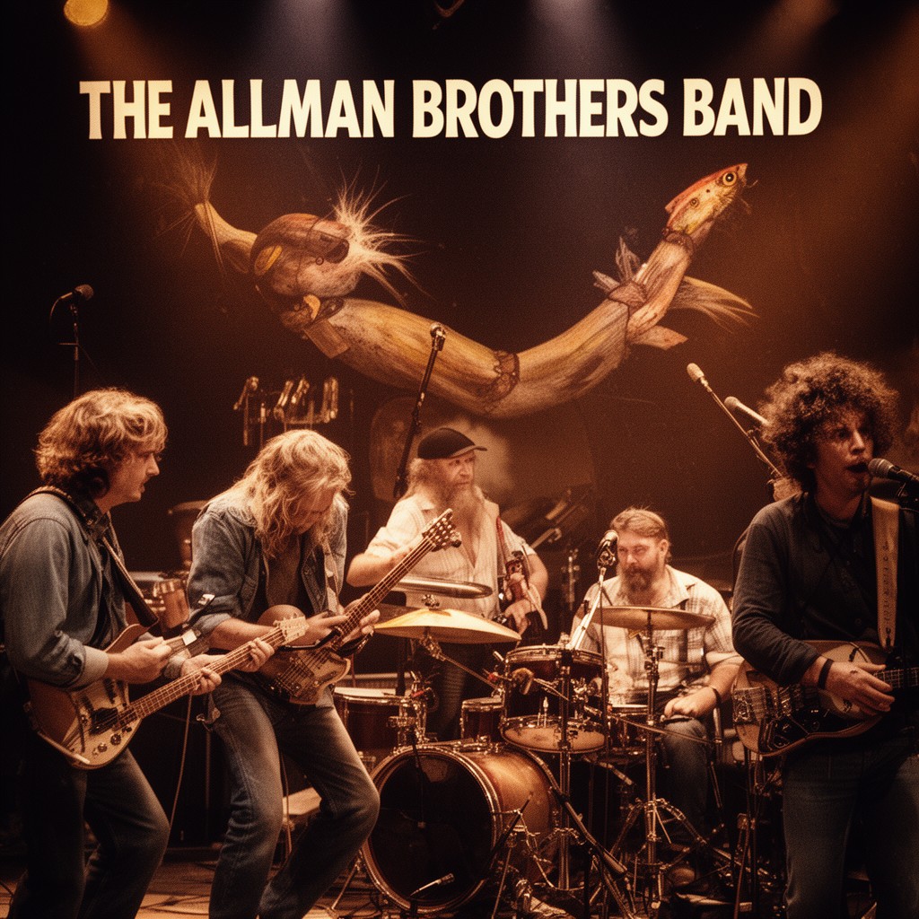 AI-generated illustration of The Allman Brothers Band