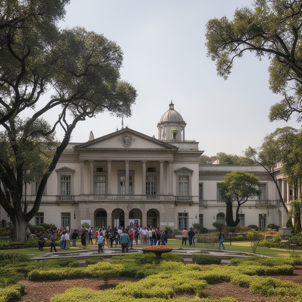 AI-generated illustration of Presidential residence Los Pinos (former official residence)