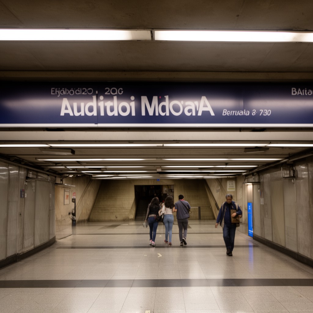 AI-generated illustration of Auditorio metro station