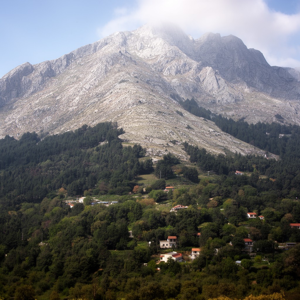 AI-generated illustration of Mount Cyllene