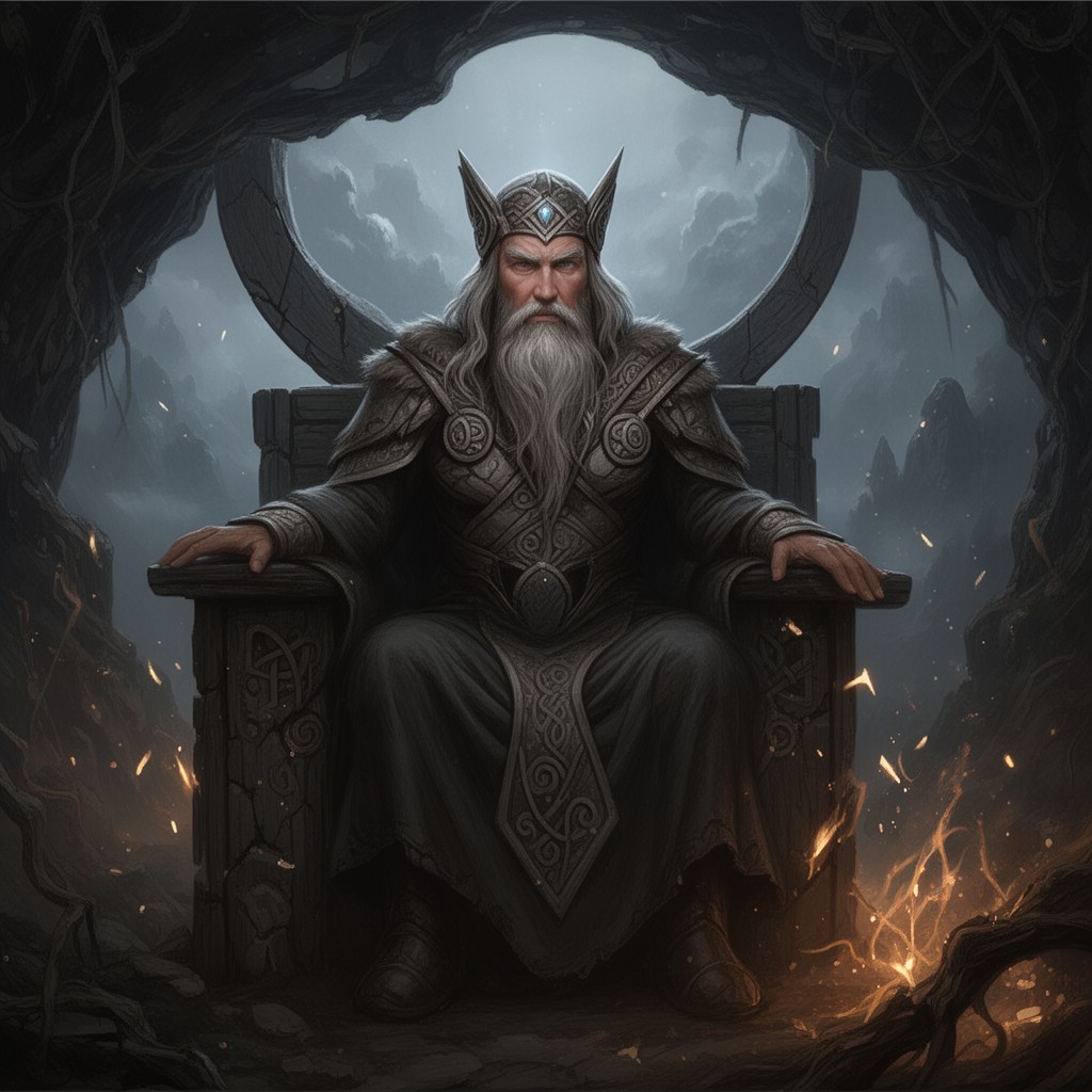 AI-generated illustration of Odin
