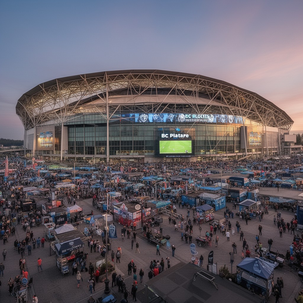 AI-generated illustration of BC Place