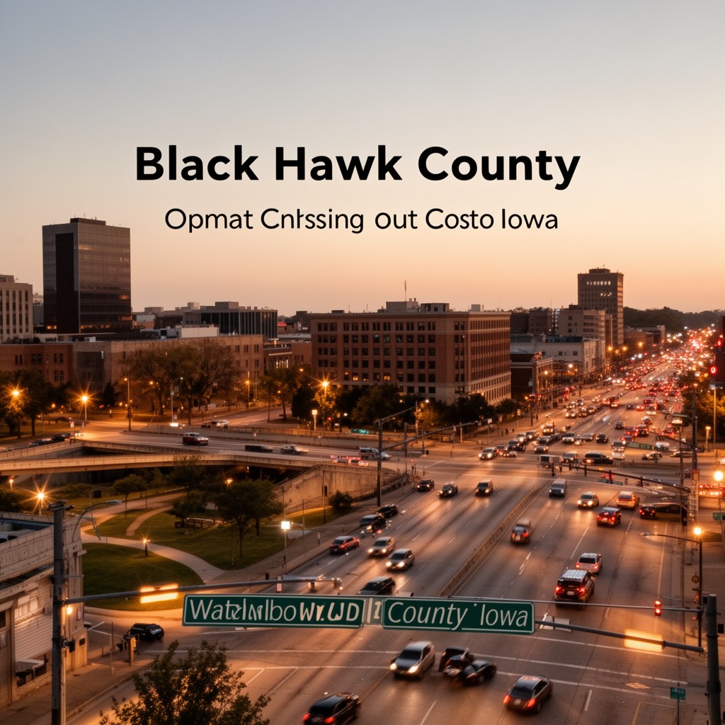 AI-generated illustration of Black Hawk County