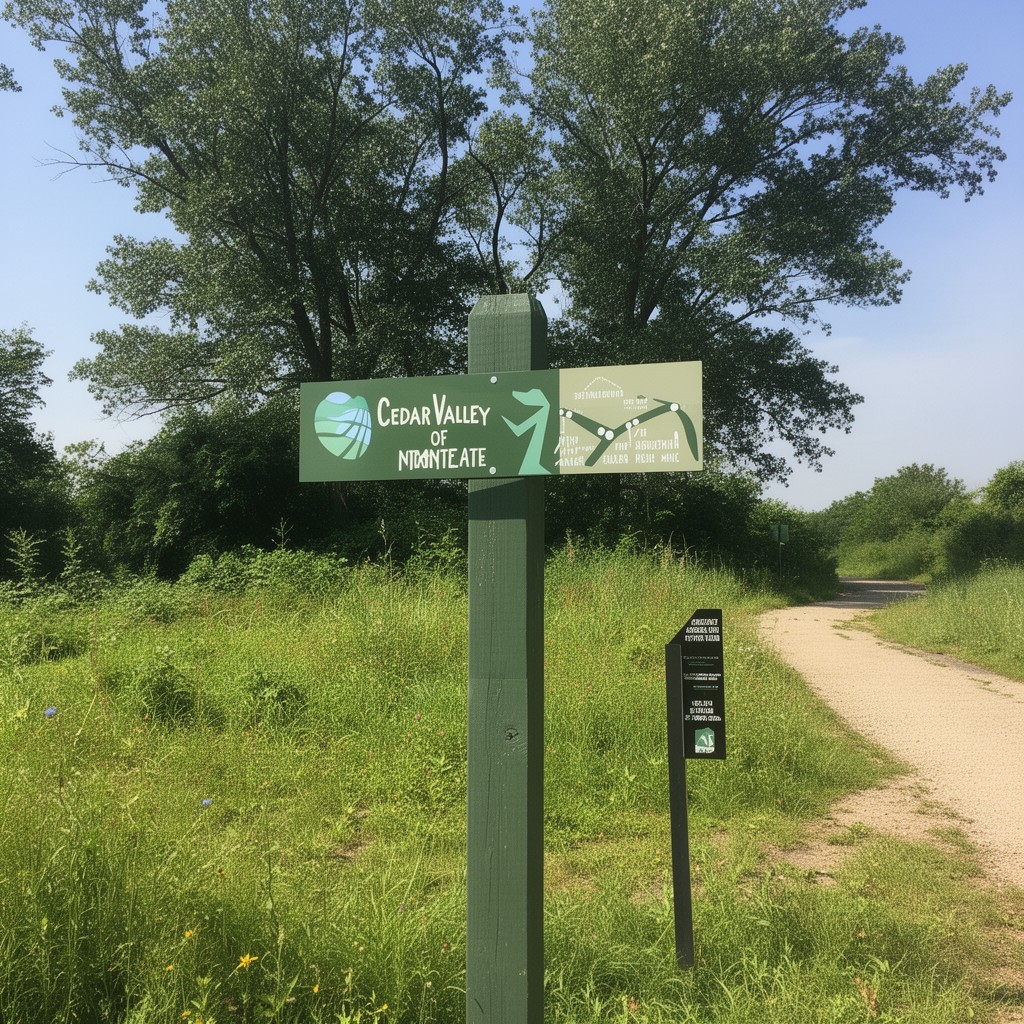 AI-generated illustration of Cedar Valley Nature Trail