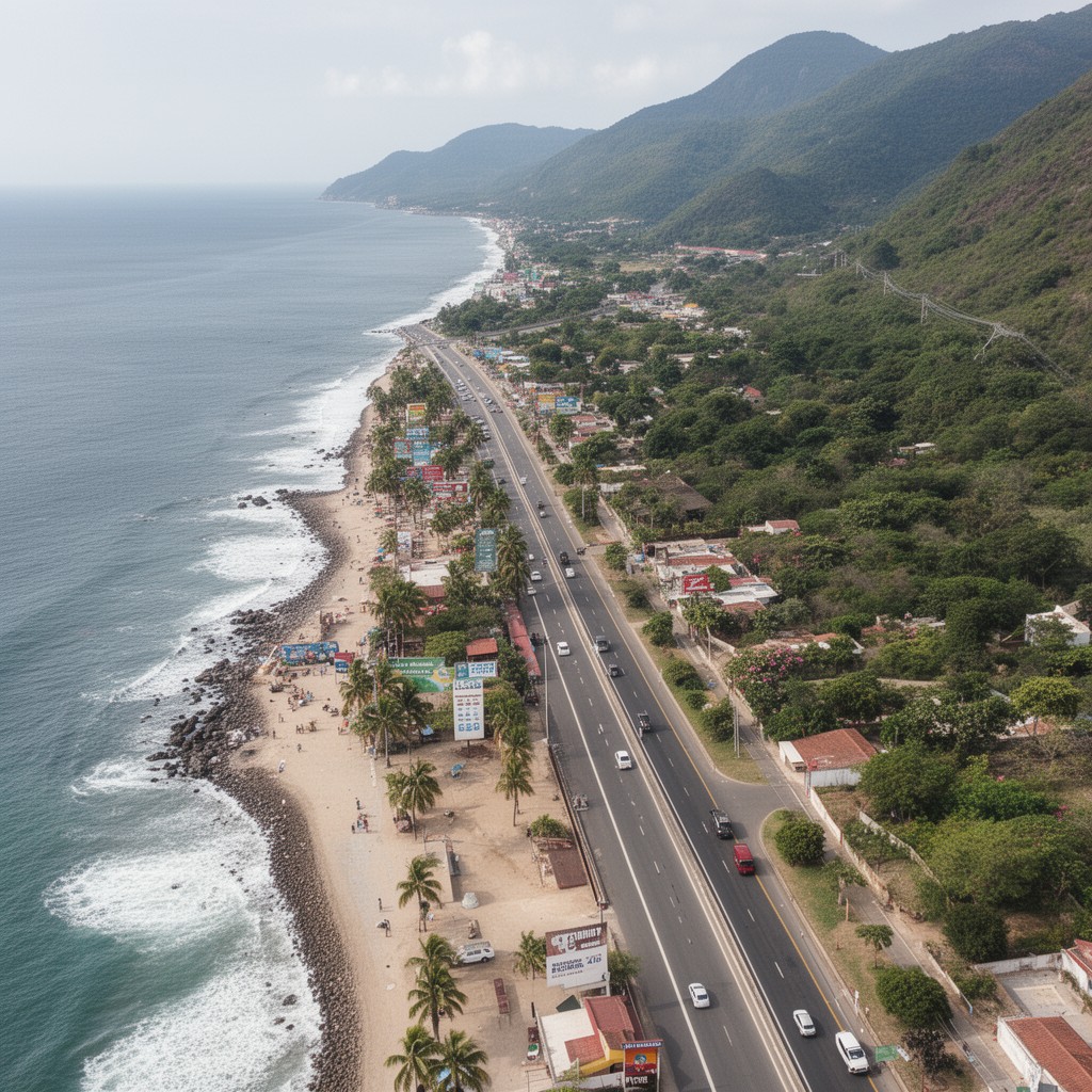 AI-generated illustration of Mexican Federal Highway 200