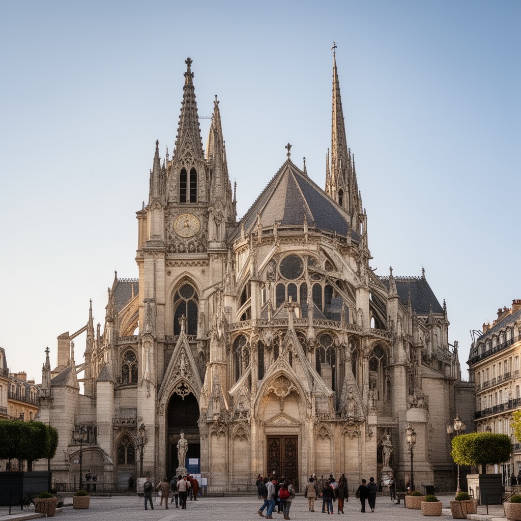 AI-generated illustration of Versailles Cathedral