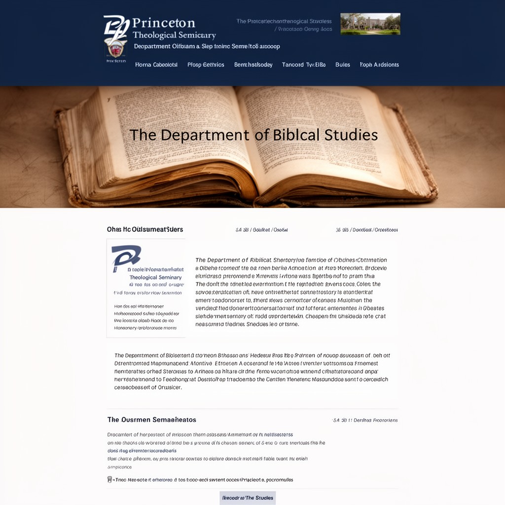AI-generated illustration of Department of Biblical Studies