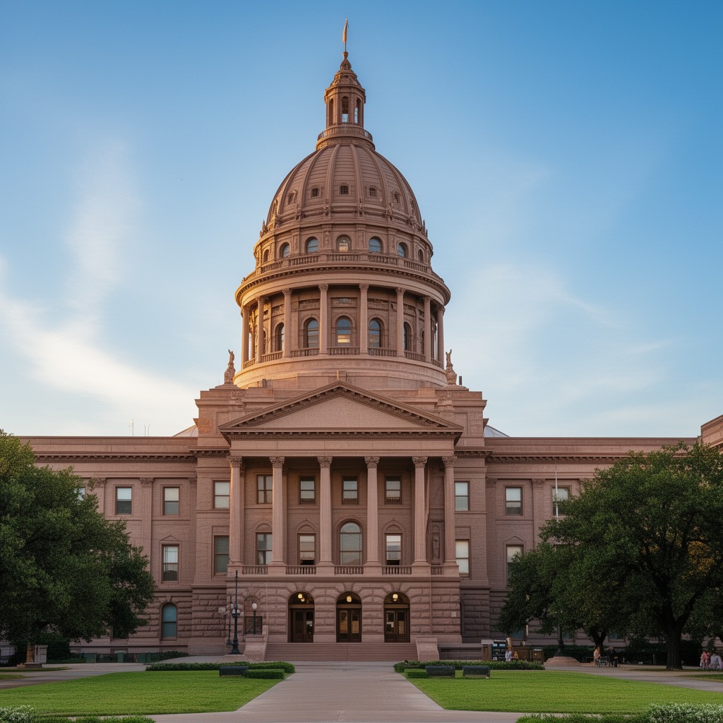 AI-generated illustration of Texas State Capitol