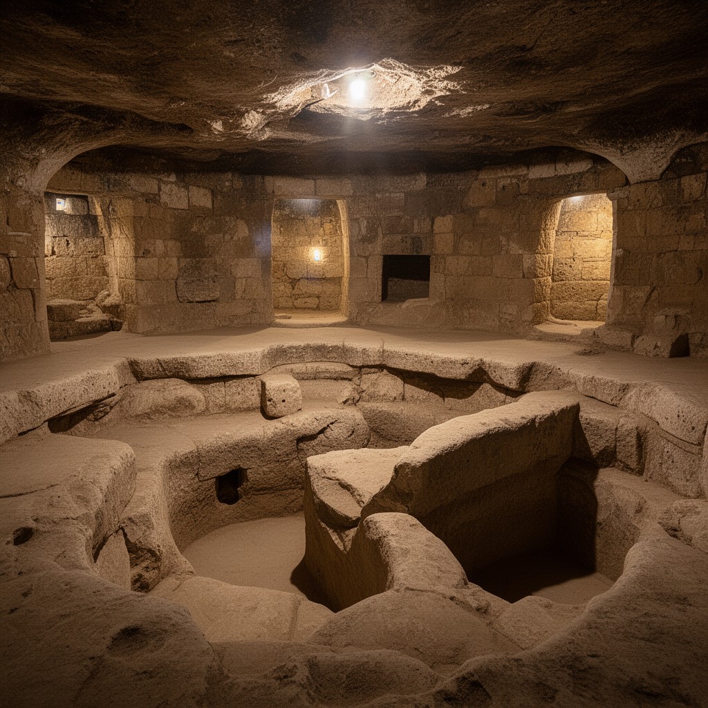 AI-generated illustration of Ħal Saflieni Hypogeum