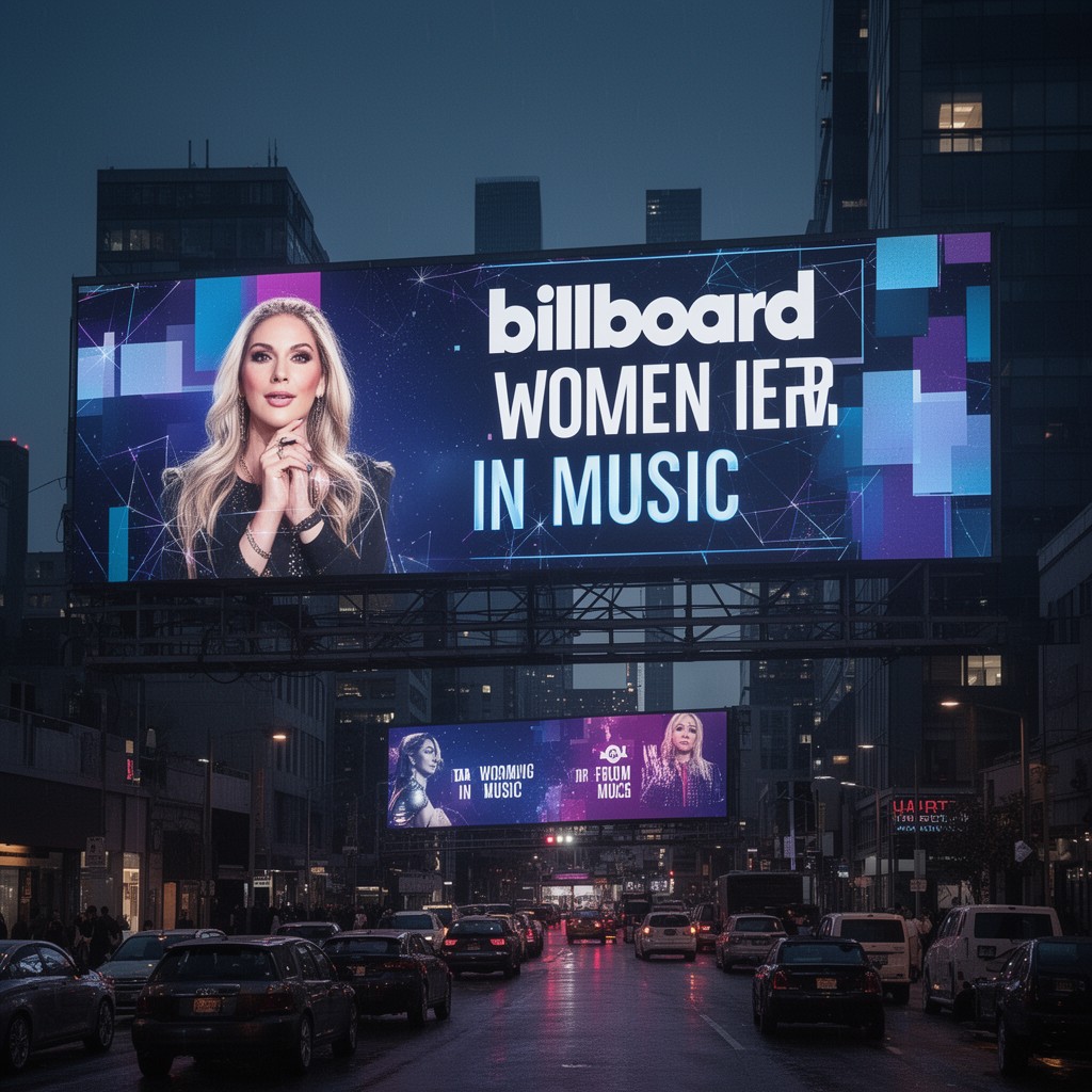 AI-generated illustration of Billboard Women in Music