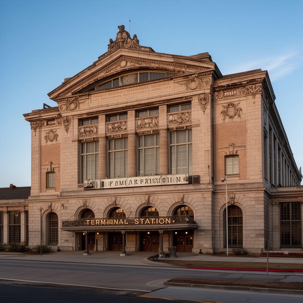 AI-generated illustration of Terminal Station (Macon, Georgia)