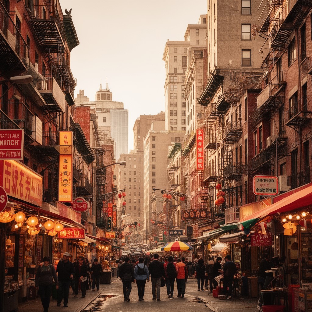 AI-generated illustration of Chinatown, Manhattan