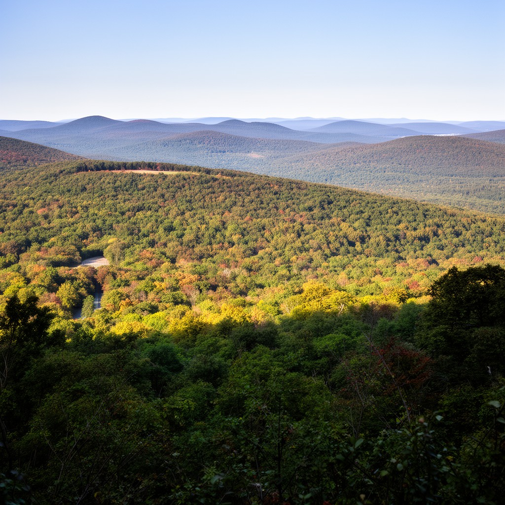 AI-generated illustration of Blue Hills Reservation