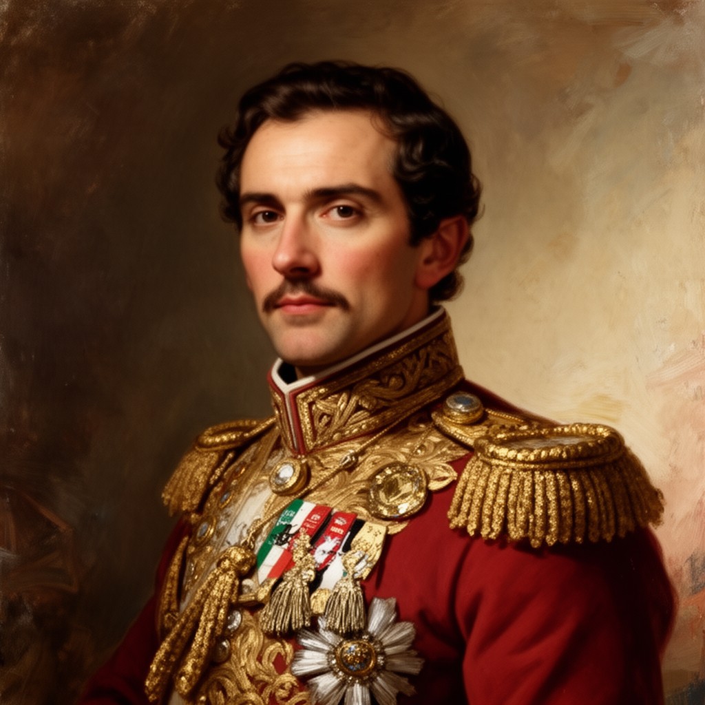 AI-generated illustration of Agustín de Iturbide
