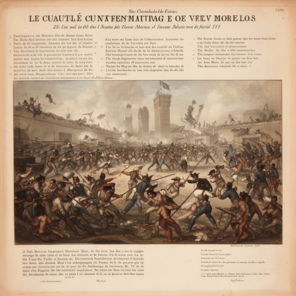 AI-generated illustration of Siege of Cuautla