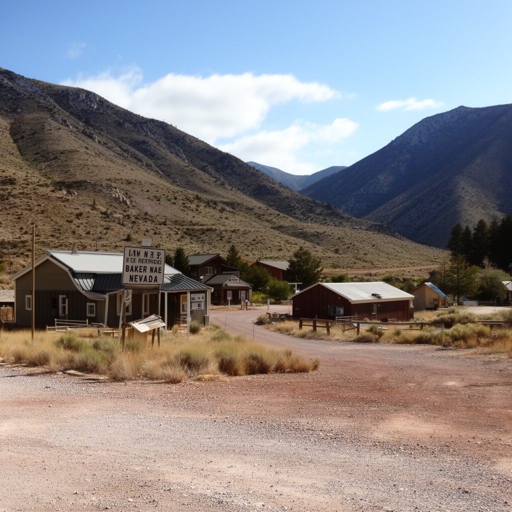 AI-generated illustration of Baker, Nevada