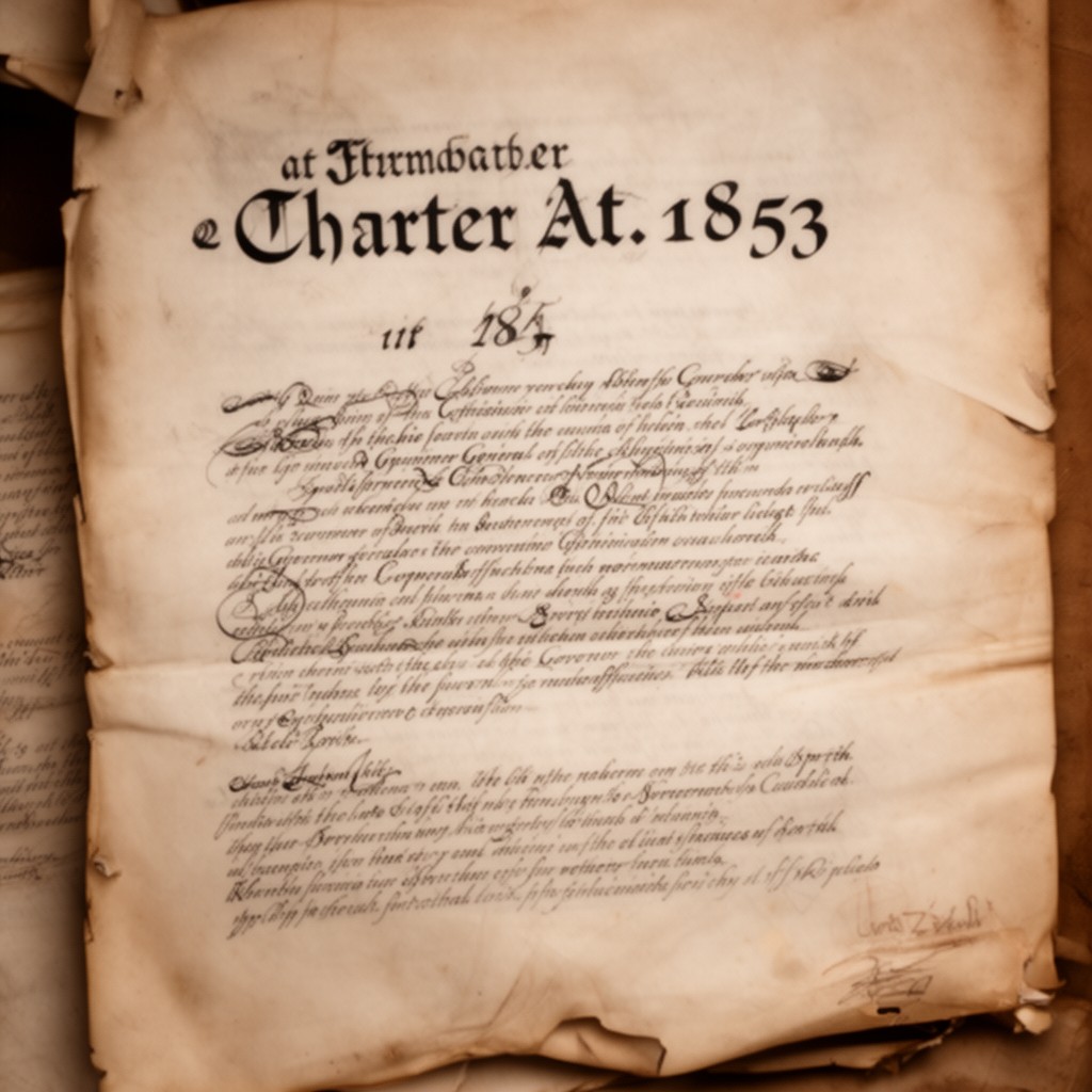 AI-generated illustration of Charter Act 1853