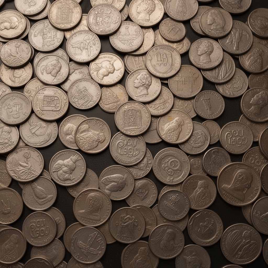 AI-generated illustration of United States coins