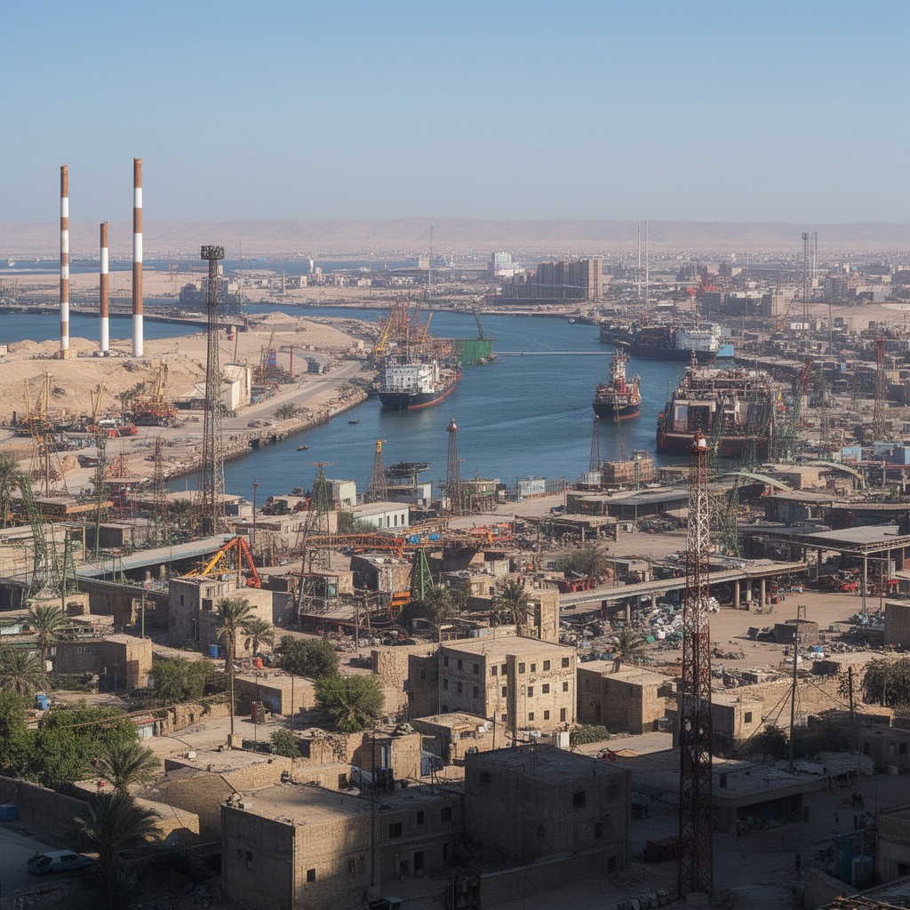 AI-generated illustration of Suez