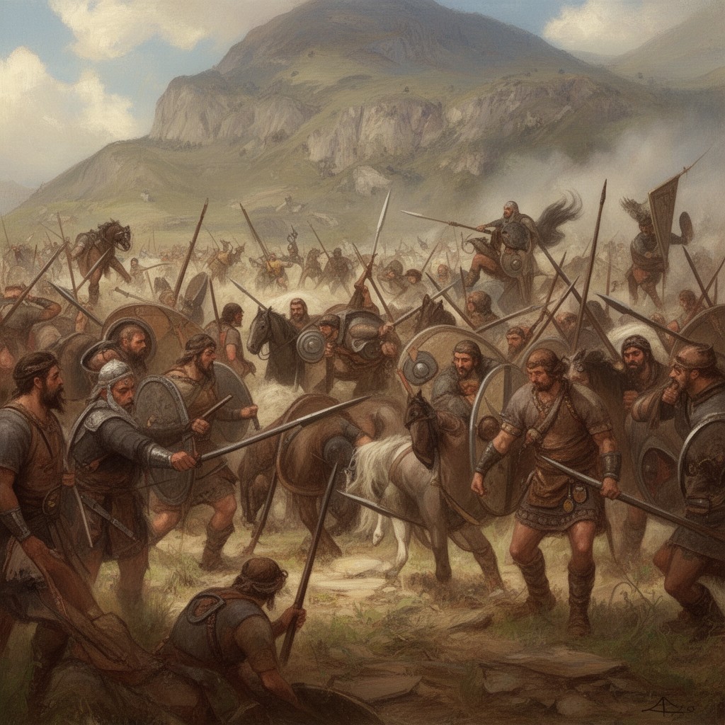 AI-generated illustration of Dacian tribes