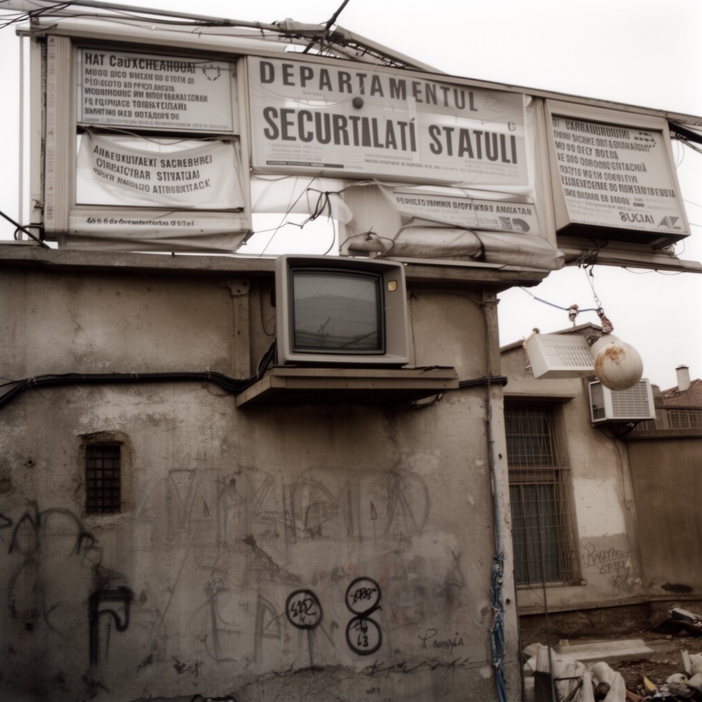 AI-generated illustration of Departamentul Securității Statului
