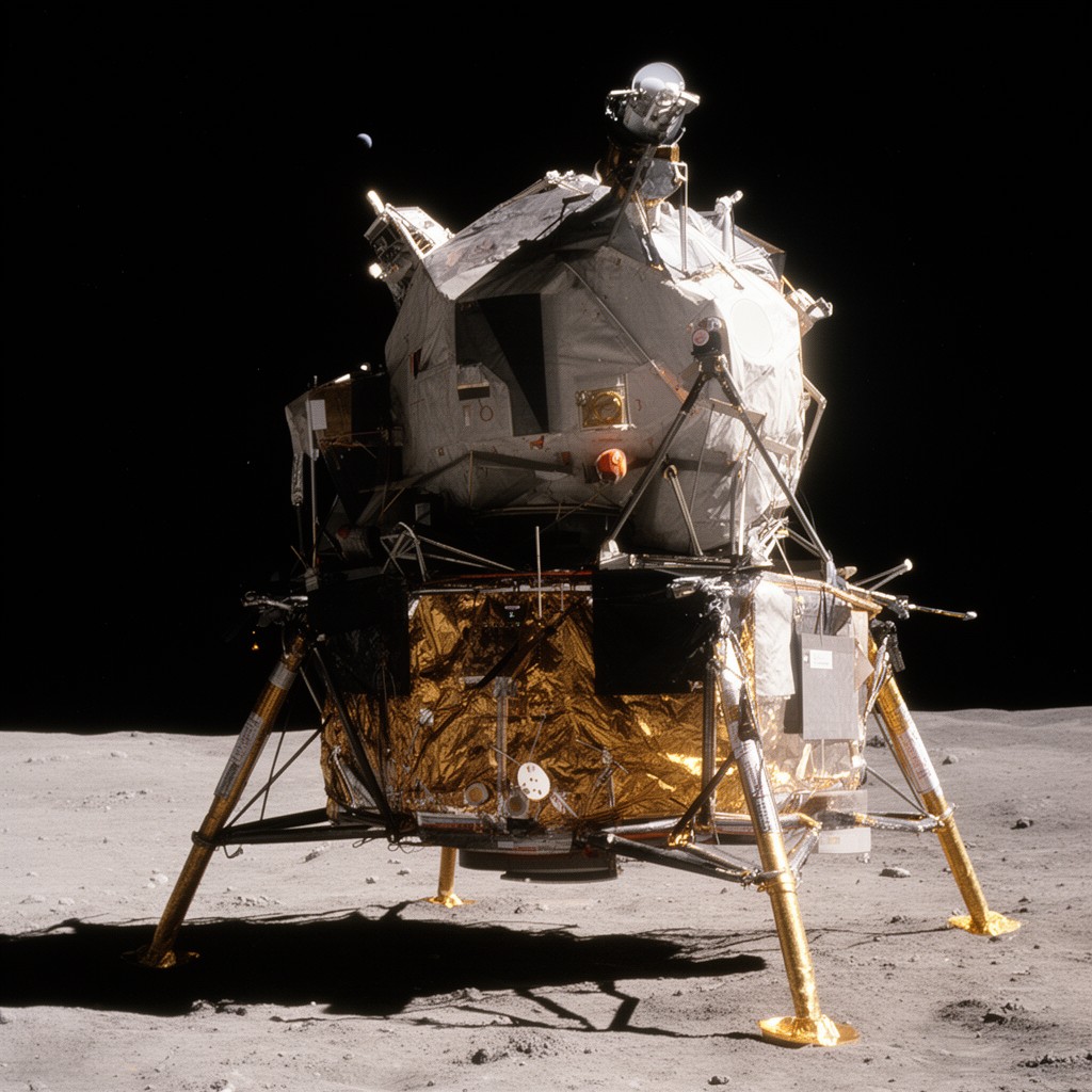 AI-generated illustration of Apollo Lunar Module