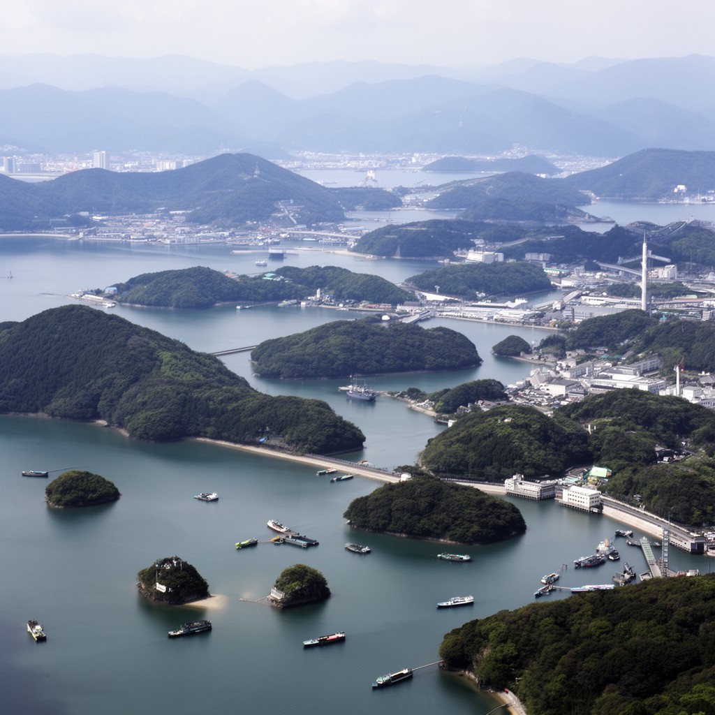 AI-generated illustration of Seto Inland Sea region