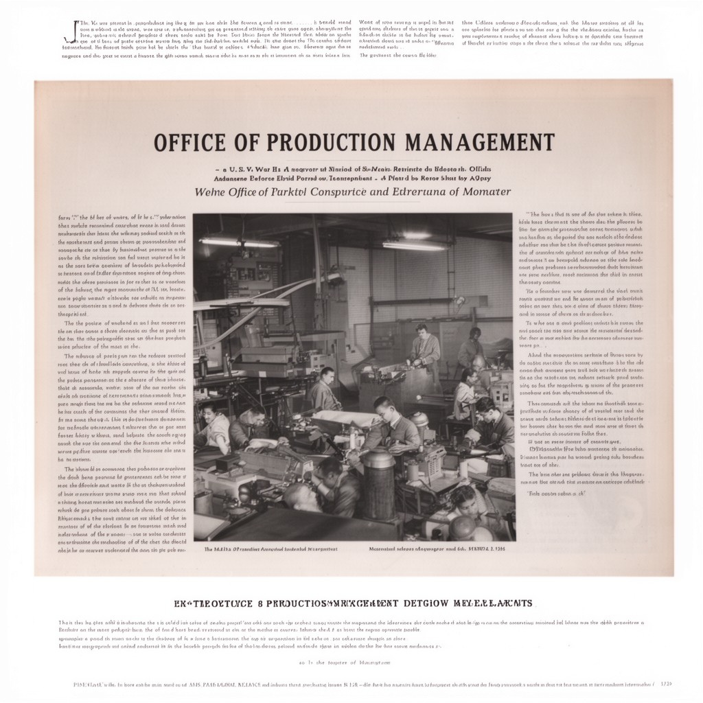 AI-generated illustration of Office of Production Management