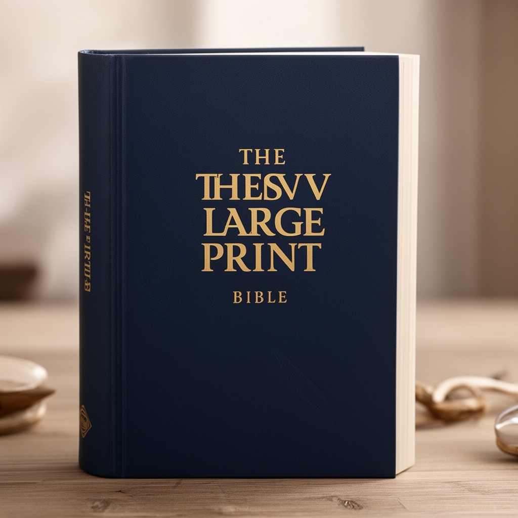 AI-generated illustration of ESV Large Print Bible