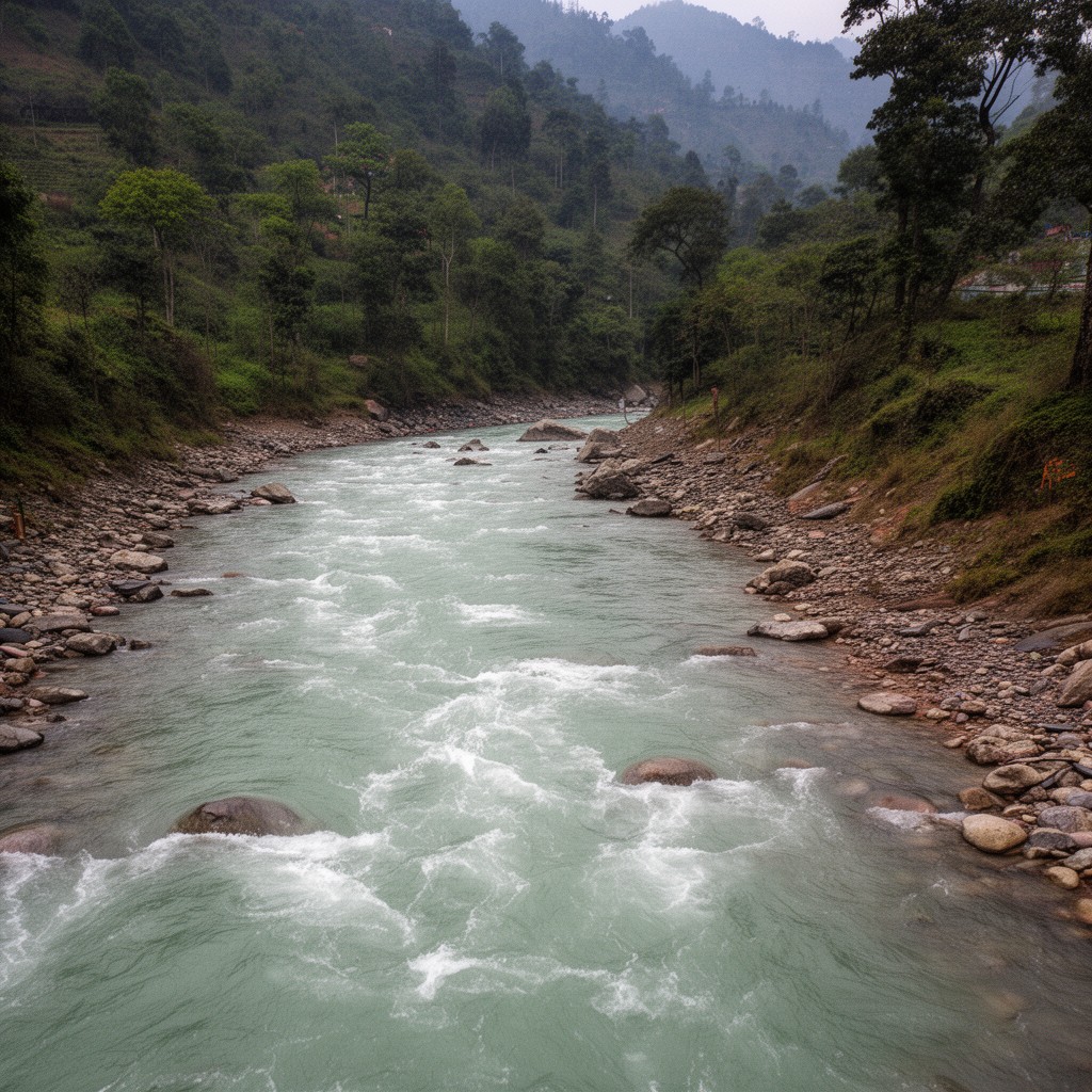AI-generated illustration of Subansiri River