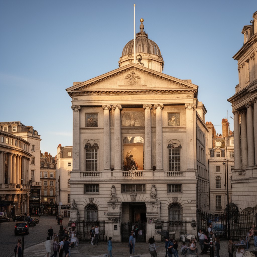 AI-generated illustration of St George’s, Hanover Square, London