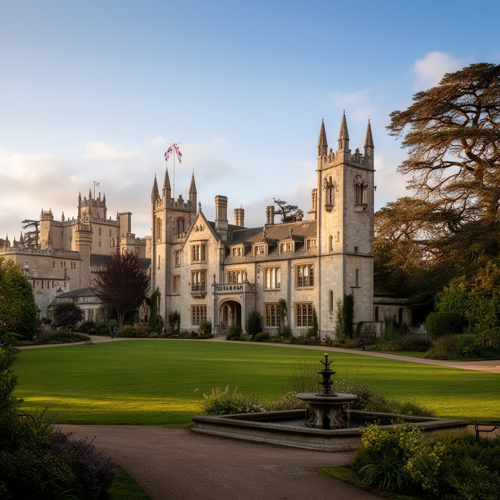 AI-generated illustration of Royal Holloway, University of London